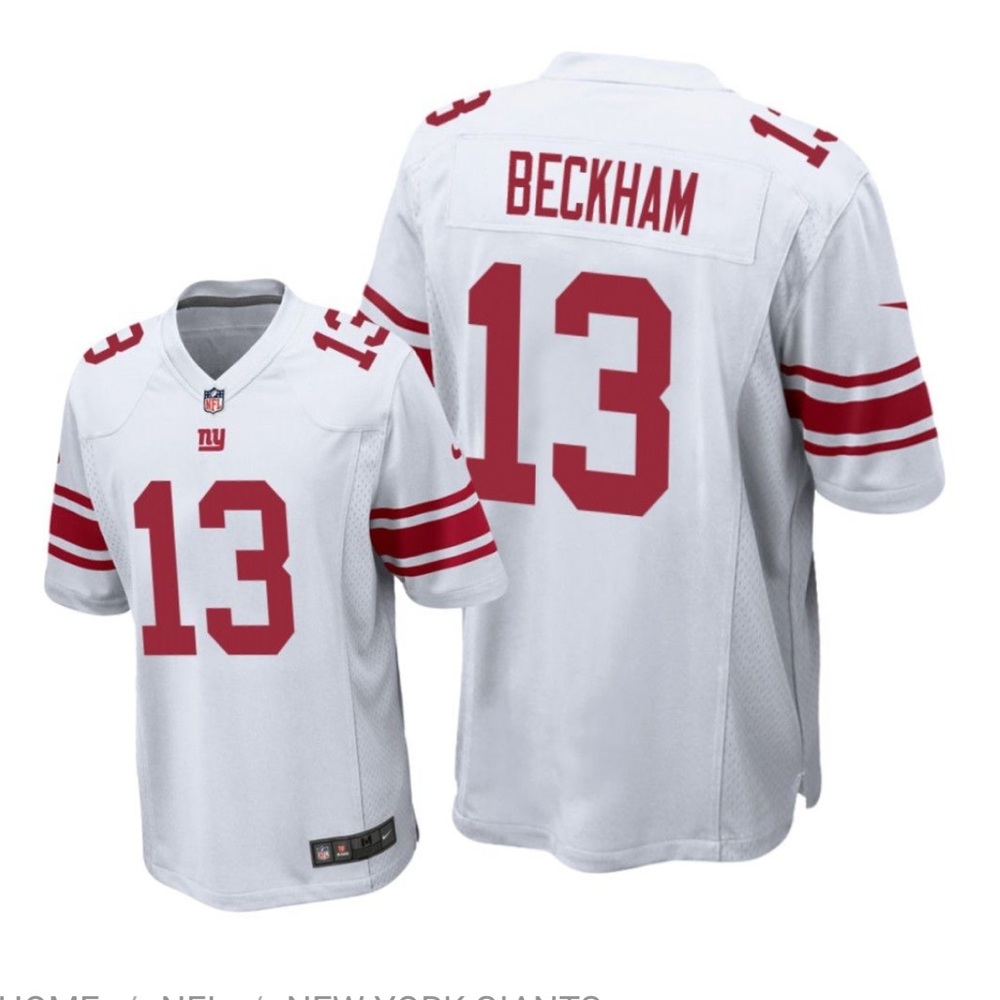 New York Giants #13 White Men Odell Beckham Jr. Game Jersey